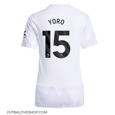 Dres Manchester United Leny Yoro #15 Preč pre Ženy 2025-26 Krátky Rukáv Dres Manchester United Leny Yoro #15 Preč pre Ženy 2025-26 Krátky Rukáv